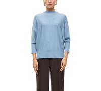 Strickpullover S.OLIVER BLACK LABEL, Damen, Gr. 36, blau (faded blau), Strick, Obermaterial: 70% Viskose, 30% Polyamid, unifarben, lässig geschnitten hüftbedeckend, Rundhals, Bündchen, Pullover Strick