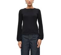 Strickpullover S.OLIVER BLACK LABEL, Damen, Gr. 36, schwarz, Strick, Obermaterial: 71% Viskose, 29% Polyester, unifarben, normal hüftbedeckend, Rundhals, elastischer Bund, Pullover Strickpullover, Rip