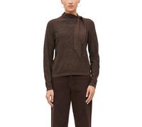 Strickpullover S.OLIVER BLACK LABEL, Damen, Gr. 38, chocolate, Strick, Obermaterial: 59% Polyester, 18% Polyacryl, 18% Polyamid, 5% Wolle, Glitzermuster, normal hüftbedeckend, Rundhals, Bündchen, Pull