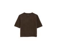 Strickpullover S.OLIVER BLACK LABEL, Damen, Gr. 40, braun (chocolate), Strick, Obermaterial: 87% Polyester, 10% Wolle, 3% Elasthan, meliert, hüftlang, Rundhals, Strickbund, Pullover Strickpullover, me