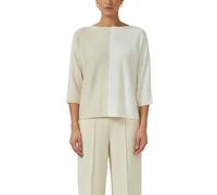 Strickpullover S.OLIVER BLACK LABEL, Damen, Gr. 48, beige (beige nature), Strick, Obermaterial: 50% Baumwolle, 50% Modal, mehrfarbig, regular fit normal, U-Boot-Ausschnitt, Fledermausärmel abgerundete
