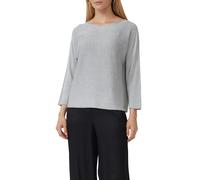 Strickpullover S.OLIVER BLACK LABEL, Damen, Gr. 48, grau, Strick, Obermaterial: 90% Viskose, 10% metallisierte Fasern, unifarben, regular fit taillenbedeckt, U-Boot-Ausschnitt, Fledermausärmel, Pullov
