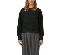 Strickpullover S.OLIVER, Damen, Gr. 34, schwarz, Web, Obermaterial: 72% Polyester, 21% Polyacryl, 6% metallisierte Fasern, 1% Elasthan, Glitzermuster, unifarben, normal hüftbedeckend, Rundhals, Flachs
