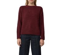 Strickpullover S.OLIVER, Damen, Gr. 38, rot (schwarz merlot), Strick, Obermaterial: 60% Polyacryl, 22% Polyester, 10% Alpaka, 8% Polyamid, unifarben, relaxed fit normal, Rundhals, Rippbündchen, Pullov