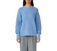 Strukturierter Strickpullover in Oversize mit Rippbündchen 40 blau 2170430.5141.40