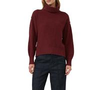 Strickpullover S.OLIVER, Damen, Gr. 40, schwarz merlot, Strick, Obermaterial: 66% Baumwolle, 32% Polyester, 2% Elasthan, unifarben, lässig geschnitten hüftbedeckend, Rundhals, Flachstrickbündchen, Pul