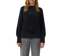 Flauschiger Pullover mit Stehkragen 40 schwarz 2171613.9999.40