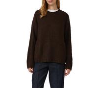 Strickpullover S.OLIVER, Damen, Gr. 42, braun (coffee braun), Strick, Obermaterial: 60% Polyacryl, 22% Polyester, 10% Alpaka, 8% Polyamid, unifarben, relaxed fit normal, Rundhals, Rippbündchen, Pullov
