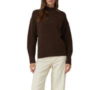 Strickpullover S.OLIVER, Damen, Gr. 42, coffe braun, Strick, Obermaterial: 50% Baumwolle, 25% Polyamid, 14% Polyacryl, 8% Wolle, 3% Elasthan, unifarben, regular fit normal, ohne Ausschnitt, Rippbündch