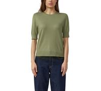 Weicher Kurzarm-Strickpullover aus Viskosemix 42 olive 2174842.7900.42