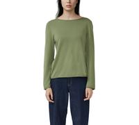 Strickpullover S.OLIVER, Damen, Gr. 42, khaki, Strick, Obermaterial: 100% Baumwolle, unifarben, normal hüftbedeckend, U-Boot-Ausschnitt, Pullover Strickpullover, mit U-Boot-Ausschnitt (81959235-42) kh