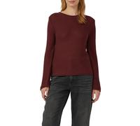 Strickpullover S.OLIVER, Damen, Gr. 44, schwarz merlot, Strick, Obermaterial: 60% Baumwolle, 40% Polyacryl, unifarben, lässig geschnitten hüftbedeckend, Rundhals, Pullover Strickpullover, mit Rundhals