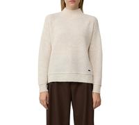 Strickpullover S.OLIVER, Damen, Gr. 46, beige (light beige melange), Strick, Obermaterial: 76% Polyester, 16% Polyamid, 8% Wolle, meliert, relaxed fit normal, ohne Ausschnitt, Raglanärmel Rippbündchen