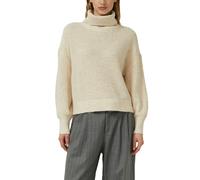 Strickpullover S.OLIVER, Damen, Gr. 46, light beige melange, Strick, Obermaterial: 59% Baumwolle, 37% Polyacryl, 4% Wolle, meliert, unifarben, oversize hüftbedeckend, Rundhals, Flachstrickbündchen, Pu