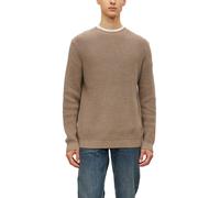 Strickpullover S.OLIVER, Herren, Gr. 3XL, beige (sepia braun), Pullover Strickpullover, Langarmpullover mit Rundhals / Baumwolle (49906205-XXXL) sepia braun