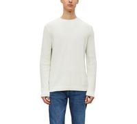 Strickpullover S.OLIVER, Herren, Gr. 3XL, weiß (ecru), Pullover Strickpullover, Langarmpullover mit Rundhals / Baumwolle (32519230-XXXL) ecru
