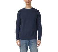 Strickpullover S.OLIVER, Damen, Gr. L, blau, Strick, Obermaterial: 100% Baumwolle, unifarben, normal hüftbedeckend, Rundhals, Flachstrickbündchen, Pullover Strickpullover, in Strick-Optik (26924910-L)