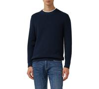 Strickpullover S.OLIVER, Herren, Gr. S, navy, Strick, Obermaterial: 100% Baumwolle, unifarben, normal hüftbedeckend, Rundhals, Bündchen, Pullover Strickpullover, langarm, Grob-Strick (95105150-S) navy
