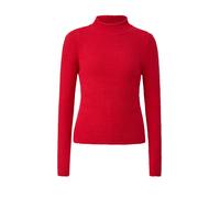 Strickpullover S.OLIVER JUNIOR, Mädchen, Gr. 134/140, rot, Web;Chenille, Obermaterial: 100% Polyester, unifarben, körpernah hüftbedeckend, Rundhals, abgesteppte Kante, Pullover Strickpullover, Chenill