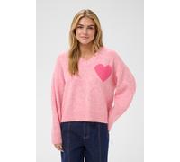 Strickpullover SAINT TROPEZ "PariaSZ V-Neck Pullover", Damen, Gr. XL, rosa (bonbon), Strick, Obermaterial: 68% Polyamid, 28% Polyester, 4% Elasthan, normal, V-Ausschnitt, Pullover Strickpullover (5643