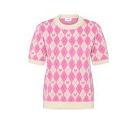 Strickpullover SAINT TROPEZ "Strickpullover PamillaSZ", Damen, Gr. XS, pink (pink shades argyle hearts), Obermaterial: 70% Viskose LENZING LenzingCV. 30% Polyester PES., Pullover Strickpullover (72026