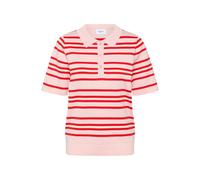 Strickpullover SAINT TROPEZ "Strickpullover PilaSZ", Damen, Gr. L, rosa (chalk pink rot multi stripe), Obermaterial: 70% Viskose LENZING LenzingCV. 30% Polyester PES., Pullover Strickpullover (3424233