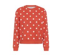 Strickpullover SAINT TROPEZ "Strickpullover ZagnaSZ", Damen, Gr. XS, rot (valiant poppy ice big dot), Obermaterial: 65% Baumwolle CO. 35% Polyester PES., Pullover Strickpullover (56645838-XS) valiant