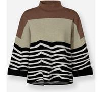 Strickpullover sand-schwarz-gemustert 36/38