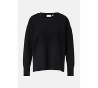 comma Strickpullover mit Seitenschlitzen in Black, Größe 34