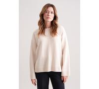 Strickpullover SEIDENSTICKER, Damen, Gr. L, natur, 80% Wolle, 15% Polyamid, 5% Kaschmir, relaxed fit, Rundhals, Pullover Strickpullover, Sweater (58887955-L) natur