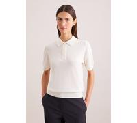 Strickpullover SEIDENSTICKER, Damen, Gr. L, sanftes weiß, 90% Wolle, 10% Seide, regular fit, Pullover Strickpullover, Polo (84169310-L) sanftes weiß