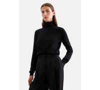 Strickpullover SEIDENSTICKER, Damen, Gr. L, schwarz, 100% Kaschmir, unifarben, regular fit, ohne Ausschnitt, Pullover Strickpullover, 1/1 Rollkragen Uni (77943131-L) schwarz