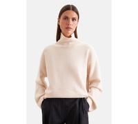 Strickpullover SEIDENSTICKER, Damen, Gr. M, beige (natur), 80% Wolle, 15% Polyamid, 5% Kaschmir, unifarben, relaxed fit, ohne Ausschnitt, Pullover Strickpullover, Sweater Uni (55366412-M) natur