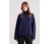 Strickpullover SEIDENSTICKER, Damen, Gr. M, dunkelblau, 80% Wolle, 15% Polyamid, 5% Kaschmir, relaxed fit, ohne Ausschnitt, Pullover Strickpullover, Sweater (95223324-M) dunkelblau