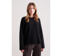 Strickpullover SEIDENSTICKER, Damen, Gr. M, schwarz, 80% Wolle, 15% Polyamid, 5% Kaschmir, relaxed fit, Pullover Strickpullover, Sweater (28659649-M)