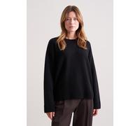 Strickpullover SEIDENSTICKER, Damen, Gr. M, schwarz, 80% Wolle, 15% Polyamid, 5% Kaschmir, relaxed fit, Pullover Strickpullover, Sweater (28659649-M) schwarz
