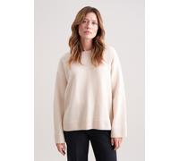 Strickpullover SEIDENSTICKER, Damen, Gr. S, natur, 80% Wolle, 15% Polyamid, 5% Kaschmir, relaxed fit, Rundhals, Pullover Strickpullover, Sweater (58887955-S) natur