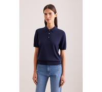 Strickpullover SEIDENSTICKER, Damen, Gr. S, navy, 90% Wolle, 10% Seide, regular fit, Pullover Strickpullover, Polo (29489662-S) navy