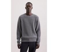 Seidensticker Pullover Herren Regular Fit Rundhals Wolle grau, M