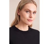 Strickpullover SEIDENSTICKER "Schwarze Rose", Damen, Gr. M, schwarz, 52% Polyester, 48% Manila, regular fit, Rundhals, Pullover Strickpullover, 1/2 Rundhals (29627131-M) schwarz