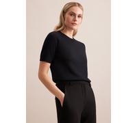 Strickpullover SEIDENSTICKER "Schwarze Rose", Damen, Gr. S, schwarz, 52% Polyester, 48% Manila, regular fit, Rundhals, Pullover Strickpullover, 1/2 Rundhals (29627131-S)