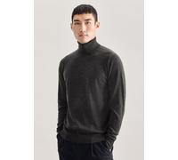 Strickpullover SEIDENSTICKER "Schwarze Rose", Herren, Gr. 3XL, grau, 100% Wolle, unifarben, regular fit, Rundhals, Pullover Strickpullover, 1/1 Rundhals Uni (20689659-XXXL) grau