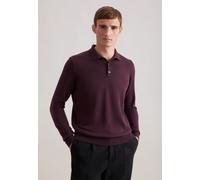 Strickpullover SEIDENSTICKER "Schwarze Rose", Herren, Gr. XL, bordeaux, 100% Wolle, unifarben, regular fit, Pullover Strickpullover, 1/1 Kragen Uni (23902432-XL) bordeaux