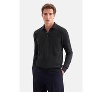 Seidensticker Herren Regular Fit Langarm Polo-Pullover, Grau, XL