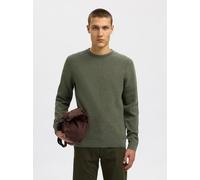 SELECTED HOMME Regular Fit Pullover aus reiner Baumwolle Modell 'ROSS' in Oliv, Größe M