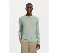 SELECTED MEN - SLHTRAY LS KNIT MERINO CREW NECK NOOS aqua gray - Gr. - S