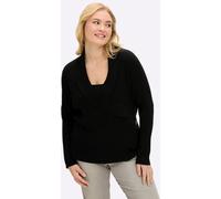 Strickpullover SHEEGO BY JOE BROWNS "Pullover", Herren, Gr. 48/50, schwarz, 90% Polyacryl, 10% Polyamid, unifarben, Pullover Strickpullover (69929903-48) schwarz