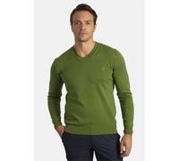Strickpullover SIR RAYMOND TAILOR "Los Angeles", Herren, Gr. XL, grün (dunkelgrün), 100% Baumwolle, unifarben, normal, V-Ausschnitt, Pullover Strickpullover, mit klassischem V-Ausschnitt (34358829-XL)