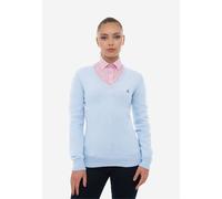 Strickpullover SIR RAYMOND TAILOR "Verty", Damen, Gr. XL, blau, 100% Polyacryl, unifarben, normal, V-Ausschnitt, Pullover Strickpullover, mit klassischem V-Ausschnitt (38381667-XL) blau