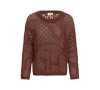 Strickpullover SOAKED IN LUXURY "Strickpullover SLBarb", Damen, Gr. M, braun (braun stone), Obermaterial: 75% Baumwolle CO. 25% Polyester PES., Pullover Strickpullover (16062548-M) braun stone